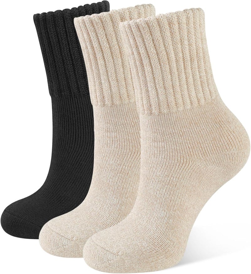 CLOSEMATE Womens Thick Full Cushioned Thermal Warm Boot Socks for Winter 3 Pairs - Image 1